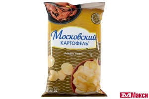 ЧИПСЫ (МОСКОВСКИЙ КАРТОФЕЛЬ) "МОСКОВСКИЙ КАРТОФЕЛЬ" CО ВКУСОМ РАКОВ К ПИВУ 60Г
