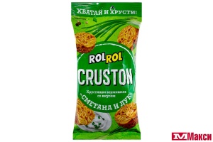 СНЭКИ МАКАРОННЫЕ "ROLROL CRUSTON" ВЕРМИШЕЛЬ ХРУСТЯЩАЯ 60Г(сметана и лук)