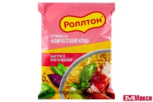ВЕРМИШЕЛЬ Б/П "РОЛЛТОН" СО ВКУСОМ КАМЧАТСКОГО КРАБА 60Г 