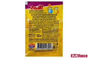 НАПИТОК РАСТВОРИМЫЙ "ИНВАЙТ" 12Г(мультифрукт)