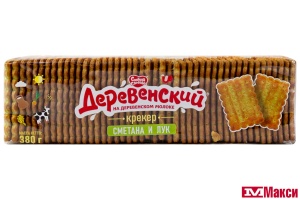 КРЕКЕР "ДЕРЕВЕНСКИЙ" СМЕТАНА И ЛУК 380Г (СЛАДКАЯ СЛОБОДА)
