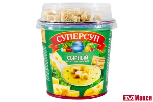 СУП-ПЮРЕ "СУПЕРСУП" СЫРНЫЙ С СУХАРИКАМИ 33Г (РУС.ПРОДУКТ)