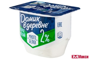 ТВОРОГ (ВБД) "ДОМИК В ДЕРЕВНЕ" МЯГКИЙ 2% 150Г (БЗМЖ)