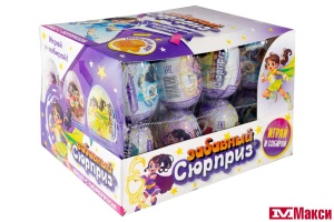 ЯЙЦО ШОКОЛАДНОЕ "ЗАБАВНЫЙ СЮРПРИЗ" МАГИЧЕСКИЕ КОЛЬЦА С ИГРУШКОЙ 20Г (ЭВРИКА)