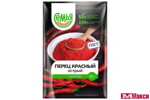 ПЕРЕЦ КРАСНЫЙ МОЛОТЫЙ 10Г (СЕМЬЯ ДОВОЛЬНА)