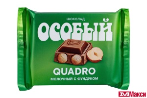 ШОКОЛАД "ОСОБЫЙ" КВАДРО МОЛОЧНЫЙ С ФУНДУКОМ 80Г (КРУПСКАЯ)