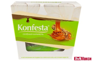 КОНФЕТЫ ГЛАЗИРОВАННЫЕ "KONFESTA" СОЛЕНАЯ КАРАМЕЛЬ 130Г (КОНФЕСТА)