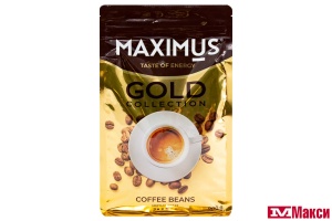 КОФЕ В ЗЕРНАХ "GOLD COLLECTION" 900Г ПАКЕТ (MAXIMUS)