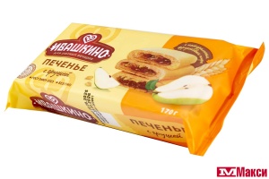 ПЕЧЕНЬЕ СДОБНОЕ С НАЧИНКОЙ "ГРУША" 170Г (ИВАШКИНО)