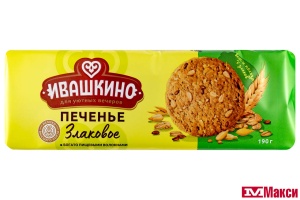 ПЕЧЕНЬЕ "ЗЛАКОВОЕ" 190Г (ИВАШКИНО)
