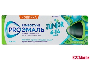 ПАСТА ЗУБНАЯ "SENSODYNE" PROЭМАЛЬ JUNIOR СО ВКУСОМ МЯТНАЯ ЖВАЧКА 50МЛ