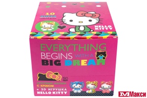 ШАРИКИ ХРУСТЯЩИЕ С КРЕМОМ И ИГРУШКОЙ В ПЛАСТИКОВОМ ЯЙЦЕ 15Г (ЮНИОН)(hello kitty)