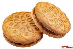 ПЕЧЕНЬЕ-СЭНДВИЧ "СЛАДКИЕ УЗОРЫ" С МОЛОЧНОЙ НАЧИНКОЙ (СЛАДОНЕЖ)