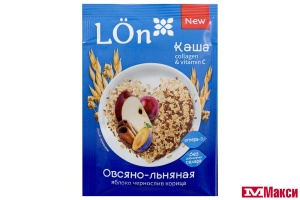 КАША "LON" ОВСЯНО-ЛЬНЯНАЯ МОМЕНТАЛЬНАЯ 30Г (РУС.ПРОДУКТ)(яблоко, чернослив и корица)