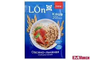 КАША "LON" ОВСЯНО-ЛЬНЯНАЯ МОМЕНТАЛЬНАЯ 30Г (РУС.ПРОДУКТ)(с клубникой и папайей)
