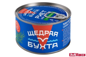 РИЕТ "ЩЕДРАЯ БУХТА" ИЗ ТУНЦА ЖЕЛТОПЕРОГО С ЗЕЛЕНЬЮ 115Г Ж/Б