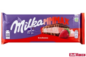 ШОКОЛАД "МИЛКА" МММАХ С КЛУБНИЧНОЙ НАЧИНКОЙ 253Г (МОН' ДЭЛИС РУСЬ)