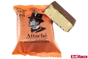 КОНФЕТЫ ГЛАЗИРОВАННЫЕ "АТТАШЕ" СО ВКУСОМ ИТАЛЬЯНСКОГО ДЕСЕРТА (НЕВСКИЙ КОНДИТЕР)
