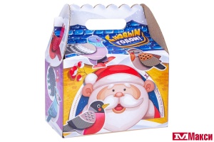 НОВОГОДНИЙ ПОДАРОК "КОРМУШКА.СОЗЫВАЙ ДРУЗЕЙ" КАРТОН 400Г (МАКСИ)