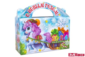 НОВОГОДНИЙ ПОДАРОК "САНОЧКИ" КАРТОН 500Г (МАКСИ)