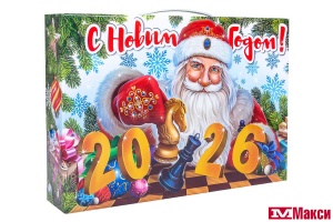 НОВОГОДНИЙ ПОДАРОК "НОВОГОДНЯЯ ИГРА" КАРТОН 1000Г (МАКСИ)