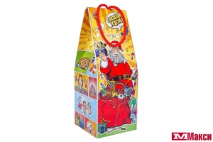 НОВОГОДНИЙ ПОДАРОК "ВЕСЕЛЫЙ САНТА" КАРТОН 300Г (МАКСИ)