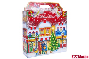НОВОГОДНИЙ ПОДАРОК "ВОЛШЕБНАЯ УЛОЧКА" КАРТОН 2000Г (МАКСИ)