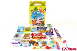 НОВОГОДНИЙ ПОДАРОК "РЫЖИЕ СЕСТРИЧКИ" КАРТОН 700Г (МАКСИ)