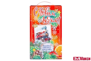 НОВОГОДНИЙ ПОДАРОК "ПОЛЯРНИЙ ЭКСПРЕСС" КАРТОН 800Г (МАКСИ)