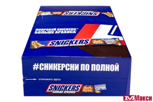 ШОКОЛАДНЫЙ БАТОНЧИК "SNICKERS" БОЛЬШЕ АРАХИСА 87Г (МАРС)