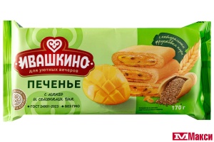 ПЕЧЕНЬЕ С МАНГО И СЕМЕНАМИ ЧИА 170Г (ИВАШКИНО)