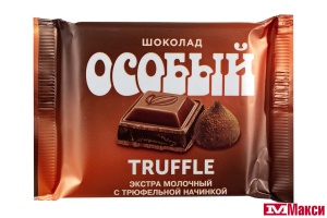 ШОКОЛАД "ОСОБЫЙ" КВАДРО ЭКСТРАМОЛОЧНЫЙ С ТРЮФЕЛЬНОЙ НАЧИНКОЙ 82Г (КРУПСКАЯ)