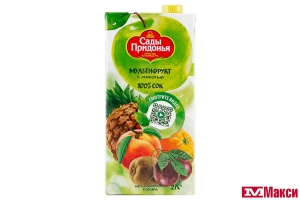 СОК "САДЫ ПРИДОНЬЯ" МУЛЬТИФРУКТОВЫЙ С МЯКОТЬЮ 2Л