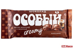 ШОКОЛАД "ОСОБЫЙ" ЭКСТРАМОЛОЧНЫЙ КАПУЧИНО 82Г  (КРУПСКАЯ)