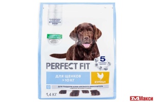 КОРМ Д/СОБАК "PERFECT FIT" Д/ЩЕНКОВ СРЕДНИХ И КРУПНЫХ ПОРОД С КУРИЦЕЙ 1,4КГ