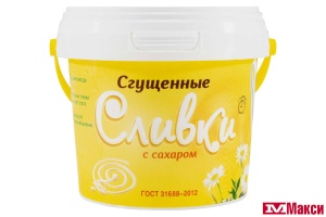 СЛИВКИ СГУЩ.(БЕЛГОРОД) "ВОЛОКОНОВСКОЕ" С САХАРОМ 19% 400Г ПЛ/Б (БЗМЖ)