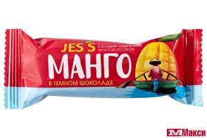 БАТОНЧИК "JES'S" МАНГО В ТЕМНОМ ШОКОЛАДЕ 25Г