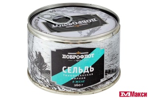 СЕЛЬДЬ ТИХООКЕАНСКАЯ В ЖЕЛЕ 260Г Ж/Б (ДОБРОФЛОТ)
