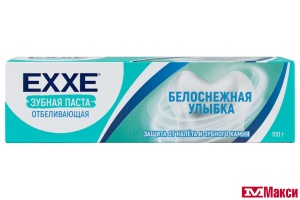 ПАСТА ЗУБНАЯ "EXXE" БЕЛОСНЕЖНАЯ УЛЫБКА ОТБЕЛИВАЮЩАЯ 100Г