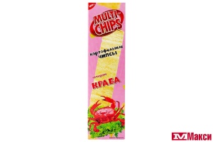 ЧИПСЫ "MULTICHIPS" СО ВКУСОМ КРАБА 100Г