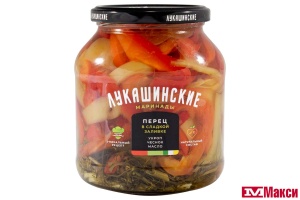 ПЕРЕЦ В СЛАДКОЙ ЗАЛИВКЕ С УКРОПОМ И ЧЕСНОКОМ 670Г СТ/Б (ЛУКАШИНСКИЕ)