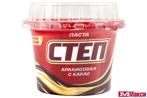 ПАСТА ДЕСЕРТНАЯ "СТЕП" АРАХИСОВАЯ С КАКАО 220Г (СЛАВЯНКА)