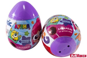 ЯЙЦО "KIDSBOX" ЛУАНА ДЕСЕРТ С ПОДАРКОМ 20Г (КОНФИТРЕЙД) 