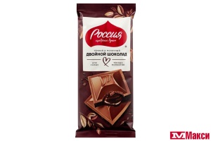 ШОКОЛАД "РОССИЯ-ЩЕДРАЯ ДУША" ДВОЙНОЙ ШОКОЛАД С НАЧИНКОЙ 75Г (NESTLE)