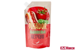 КЕТЧУП "ПИКАДОР" ХАЛАПЕНЬО 300Г ДОЙ-ПАК