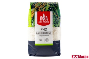 КРУПА РИС "АГРО-АЛЬЯНС" ЭКСТРА ДЛИННОЗЕРНЫЙ ЭЛИТНЫЙ 900Г ПАКЕТ