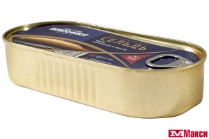 СЕЛЬДЬ "ДОБРОФЛОТ" КОПЧЕНАЯ В МАСЛЕ 200Г Ж/Б