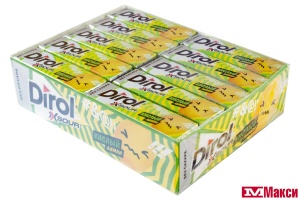 ЖЕВАТЕЛЬНАЯ РЕЗИНКА "DIROL" X SOUR КИСЛЫЙ ЛИМОН 13,6Г (МОН' ДЭЛИС РУСЬ)