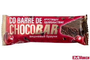 БАТОНЧИК "CO BARRE DE CHOCOLAT" МУЛЬТИЗЛАКОВЫЙ ВИШНЕВЫЙ БРАУНИ 31Г (В.А.Ш ШОКОЛАТЬЕ)