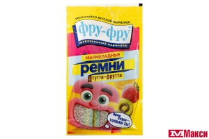 ЖЕВАТЕЛЬНЫЙ МАРМЕЛАД "ФРУ-ФРУ" КИСЛЫЕ РЕМНИ ТУТТИ-ФРУТТИ 80Г (ЭВРИКА)